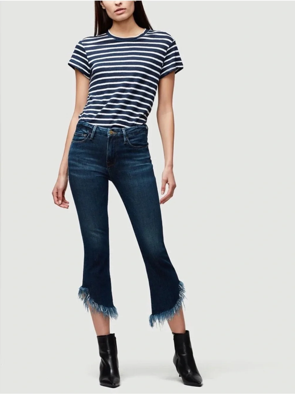 Frame Le Crop Mini Boot With Frayed Hem - Size 26 - Picture 3 of 10